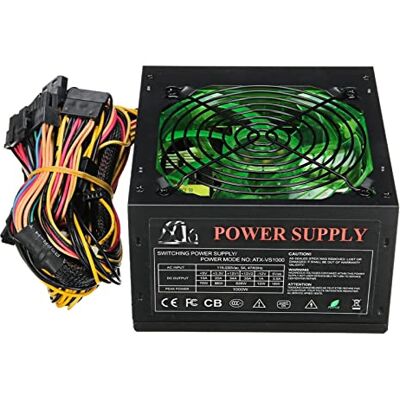 RORFFK Voeding 1000 W 120 mm LED-ventilator 24-pins PCI SATA ATX 12V Computervoeding voor PC Compurter Case RORFFK Voeding 1000 W 120 mm LED-ventilator 24-pins PCI SATA ATX 12V Computervoeding voor PC Compurter Case