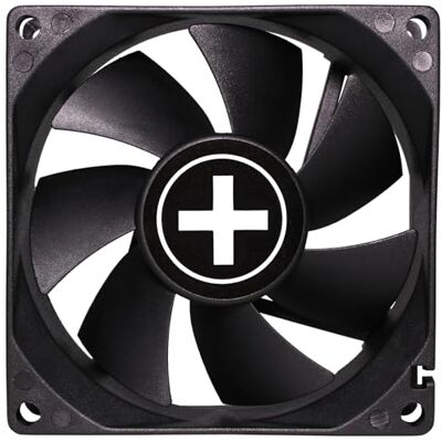 Xilence XPF80.W Behuizingsventilator, 80 mm, 3 pins, zwart Xilence XPF80.W Behuizingsventilator, 80 mm, 3 pins, zwart