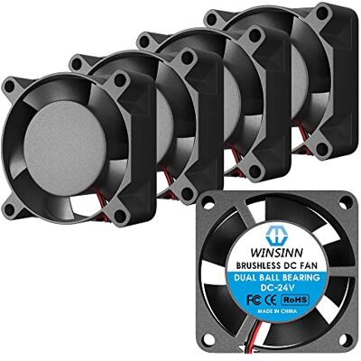 WINSINN 25 mm 24 V dubbele borstelloze kogellagers 2510 25 x 10 mm ventilator voor koeling DIY Mini PCB/notebook/grafische kaart hoge snelheid (5 stuks) WINSINN 25 mm 24 V dubbele borstelloze kogellagers 2510 25 x 10 mm ventilator voor koeling DIY Mini PCB/notebook/grafische kaart hoge snelheid (5 stuks)