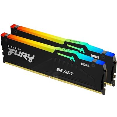 Kingston FURY Beast KF560C36BBE2AK2-32 32 GB (2 x 16 GB) 6000 MT/s DDR5 CL36 DIMM, zwart, 2 stuks Kingston FURY Beast KF560C36BBE2AK2-32 32 GB (2 x 16 GB) 6000 MT/s DDR5 CL36 DIMM, zwart, 2 stuks