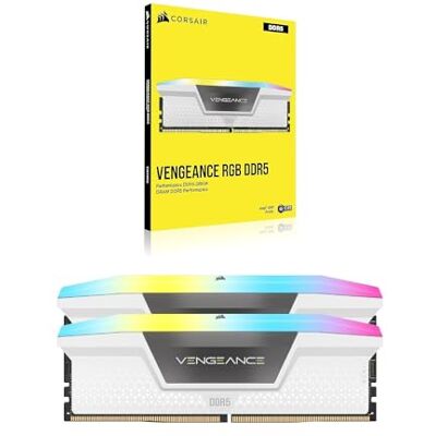 Corsair VENGEANCE RGB DDR5 RAM 32 GB (2 x 16 GB) tot 6000 MHz CL40 Intel XMP compatibel iCUE computergeheugen wit (CMH32GX5M2B6000C40W) Corsair VENGEANCE RGB DDR5 RAM 32 GB (2 x 16 GB) tot 6000 MHz CL40 Intel XMP compatibel iCUE computergeheugen wit (CMH32GX5M2B6000C40W)