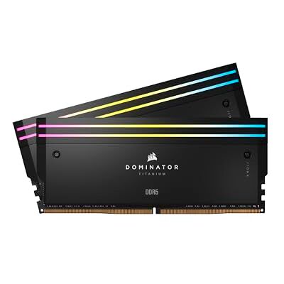 Corsair Dominator Titanium RGB DDR5 RAM 48 GB (2 x 24 GB) DDR5 7200 MHz CL36 Intel XMP computergeheugen compatibel met iCUE zwart (CMP48GX5M2X7200C36) Corsair Dominator Titanium RGB DDR5 RAM 48 GB (2 x 24 GB) DDR5 7200 MHz CL36 Intel XMP computergeheugen compatibel met iCUE zwart (CMP48GX5M2X7200C36)