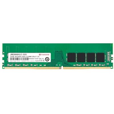 Transcend JM2666HLE-32G DDR4 32GB 2666MHz U-DIMM 2 Rx8 1.2V Transcend JM2666HLE-32G DDR4 32GB 2666MHz U-DIMM 2 Rx8 1.2V