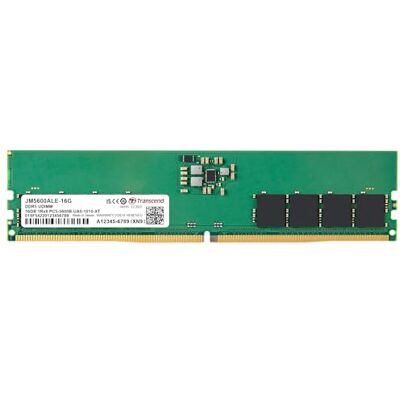 Transcend 16 GB JM DDR5 5600 U-DIMM 1Rx8 PC5-44800, 288-polig, zonder buffer en ECC, 1,1 V, geheugenupgrade voor desktopcomputer Transcend 16 GB JM DDR5 5600 U-DIMM 1Rx8 PC5-44800, 288-polig, zonder buffer en ECC, 1,1 V, geheugenupgrade voor desktopcomputer
