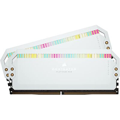 Corsair DOMINATOR PLATINUM RGB DDR5 RAM 64 GB (2 x 32 GB) tot 5600 MHz CL40 Intel XMP 3.0 desktopgeheugen wit (CMT64GX5M2B5600C40W) Corsair DOMINATOR PLATINUM RGB DDR5 RAM 64 GB (2 x 32 GB) tot 5600 MHz CL40 Intel XMP 3.0 desktopgeheugen wit (CMT64GX5M2B5600C40W)
