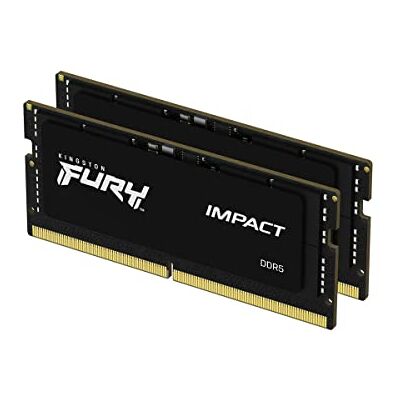 Kingston Fury Impact XMP 32 GB 6000MT,s DDR5 CL38 SODIMM gamer laptopgeheugen set van 2 KF560S38IBK2-32 Kingston Fury Impact XMP 32 GB 6000MT,s DDR5 CL38 SODIMM gamer laptopgeheugen set van 2 KF560S38IBK2-32