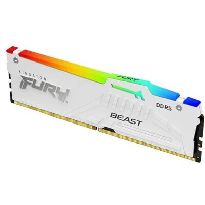 Kingston FURY Beast White RGB EXPO 32GB 5600MT/s DDR5 CL36 DIMM Desktop Gaming Memory Single Module KF556C36BWEA-32 Kingston FURY Beast White RGB EXPO 32GB 5600MT/s DDR5 CL36 DIMM Desktop Gaming Memory Single Module KF556C36BWEA-32