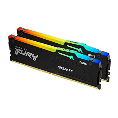 Kingston FURY Beast zwart RGB 16 GB (2 x 8 GB) 6000 MT/s DDR5 CL36 DIMM werkgeheugen voor gamer-pc, 2 stuks AMD EXPO/Intel XMP KF560C36BBEAK2-16 Kingston FURY Beast zwart RGB 16 GB (2 x 8 GB) 6000 MT/s DDR5 CL36 DIMM werkgeheugen voor gamer-pc, 2 stuks AMD EXPO/Intel XMP KF560C36BBEAK2-16