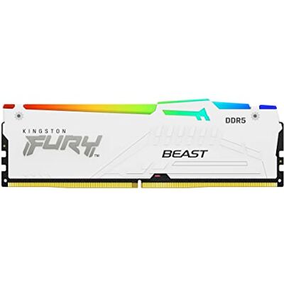 Kingston FURY Beast KF560C36BWE2AK2AK2-32 32 GB (2 x 16 GB) 6000 MT/s DDR5 CL36 DIMM, wit, 2 stuks Kingston FURY Beast KF560C36BWE2AK2AK2-32 32 GB (2 x 16 GB) 6000 MT/s DDR5 CL36 DIMM, wit, 2 stuks