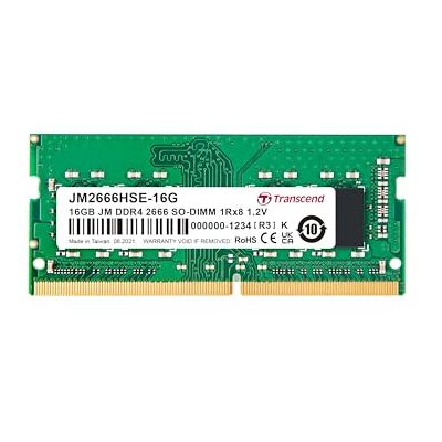 Transcend JM2666HSE-16G 16GB DDR4 2666MHz So-DIMM 1Rx8 1,2V Transcend JM2666HSE-16G 16GB DDR4 2666MHz So-DIMM 1Rx8 1,2V