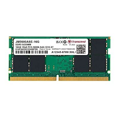 Transcend So-DIMM Geheugenmodule 16 GB DDR5 5600 MHz JM5600ASE-16G Transcend So-DIMM Geheugenmodule 16 GB DDR5 5600 MHz JM5600ASE-16G