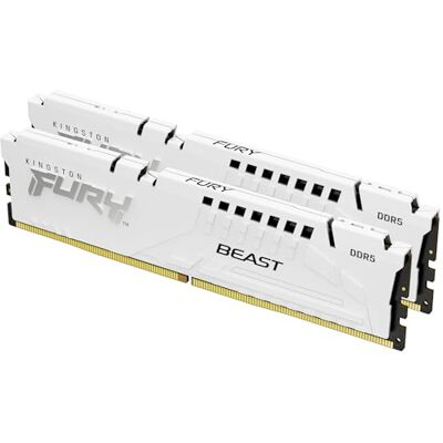 Kingston Beast KF560C30BWEK2-64 DDR5-geheugen 64 GB (2 x 32 GB) 6000 MT/s CL30 DIMM voor AMD EXPO en Intel XMP desktopgaming, wit Kingston Beast KF560C30BWEK2-64 DDR5-geheugen 64 GB (2 x 32 GB) 6000 MT/s CL30 DIMM voor AMD EXPO en Intel XMP desktopgaming, wit