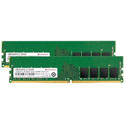 Transcend JM 32 GB DDR4 3200 MHz U-DIM Transcend JM 32 GB DDR4 3200 MHz U-DIM