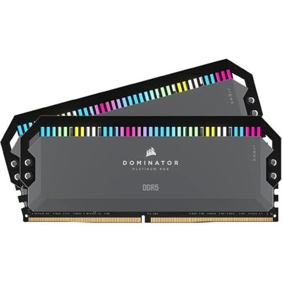 Corsair DOMINATOR PLATINUM RGB DDR5 32 GB (2 x 16 GB) DDR5 tot 5600 MHz CL36 AMD EXPO Intel XMP iCUE computergeheugen compatibel grijs (CMT32GX5M2B5600Z36) Corsair DOMINATOR PLATINUM RGB DDR5 32 GB (2 x 16 GB) DDR5 tot 5600 MHz CL36 AMD EXPO Intel XMP iCUE computergeheugen compatibel grijs (CMT32GX5M2B5600Z36)