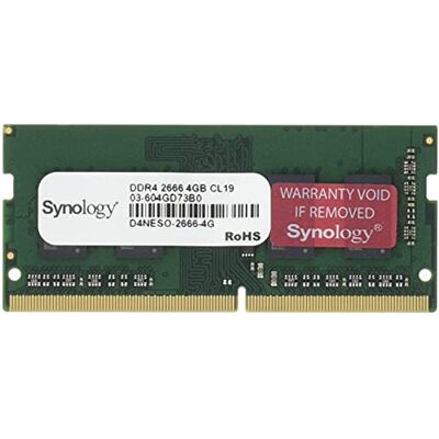 Synology D4NESO-2666-4G, 4 GB DDR4-2666 Non-ECC So-DIMM f DVA3219, D4NESO-2666-4G, 2666MHz, 4GB (1 x 4GB) Synology D4NESO-2666-4G, 4 GB DDR4-2666 Non-ECC So-DIMM f DVA3219, D4NESO-2666-4G, 2666MHz, 4GB (1 x 4GB)