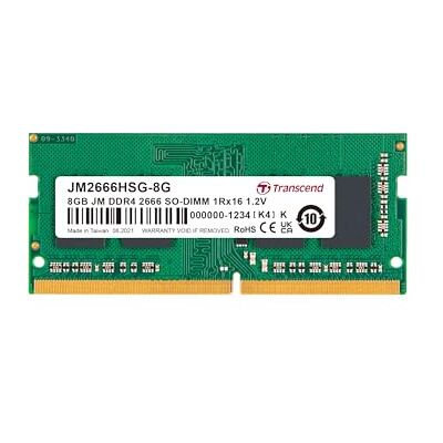Transcend JM2666HSG-8G 8GB DDR4 2666MHz So-DIMM 1Rx16 1.2V Transcend JM2666HSG-8G 8GB DDR4 2666MHz So-DIMM 1Rx16 1.2V