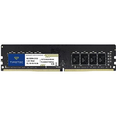 Timetec 8 GB DDR4 2133 MHz (PC4-2133P) PC4-17000 UDIMM desktop RAM niet ECC zonder buffer, 288 pin, 1,2 V, CL15 DIMM geheugenmodule Timetec 8 GB DDR4 2133 MHz (PC4-2133P) PC4-17000 UDIMM desktop RAM niet ECC zonder buffer, 288 pin, 1,2 V, CL15 DIMM geheugenmodule