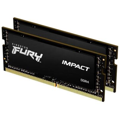 Kingston Technology FURY Impact 16 (2 x 8 GB) 3200 MHz DDR4 CL20 laptopgeheugen, 2 stuks KF432S20IBK2/16 Kingston Technology FURY Impact 16 (2 x 8 GB) 3200 MHz DDR4 CL20 laptopgeheugen, 2 stuks KF432S20IBK2/16