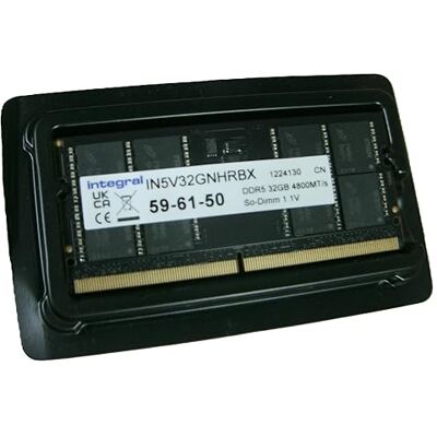 Integral 32 GB DDR5 RAM 4800 MHz SODIMM Geheugen voor Laptop/Notebook PC5-38400 Integral 32 GB DDR5 RAM 4800 MHz SODIMM Geheugen voor Laptop/Notebook PC5-38400