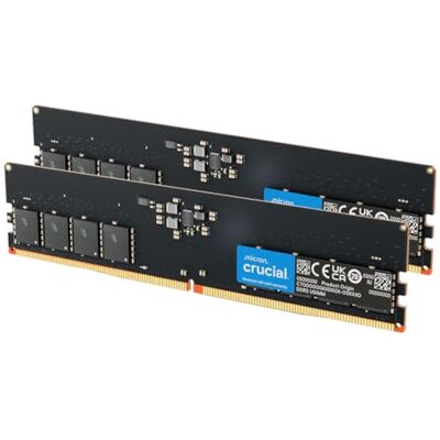 Crucial RAM DDR5 32 GB Kit (2 x 16 GB) 5600 MHz, PC-geheugen (of 5200 MHz / 4800 MHz) CL46 CT2K16G56C46U5 Crucial RAM DDR5 32 GB Kit (2 x 16 GB) 5600 MHz, PC-geheugen (of 5200 MHz / 4800 MHz) CL46 CT2K16G56C46U5