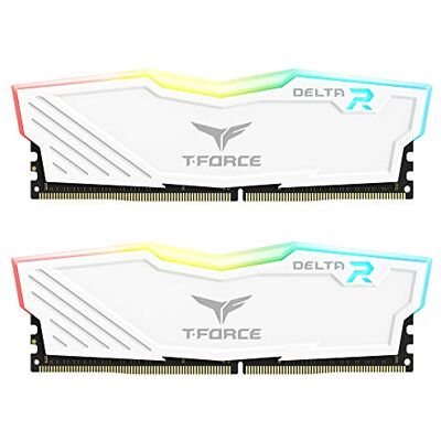 TEAMGROUP Team T-Force Delta RGB DDR4-gaminggeheugen, 2 x 8 GB, 3600 Mhz, 288-pins DIMM, wit TEAMGROUP Team T-Force Delta RGB DDR4-gaminggeheugen, 2 x 8 GB, 3600 Mhz, 288-pins DIMM, wit