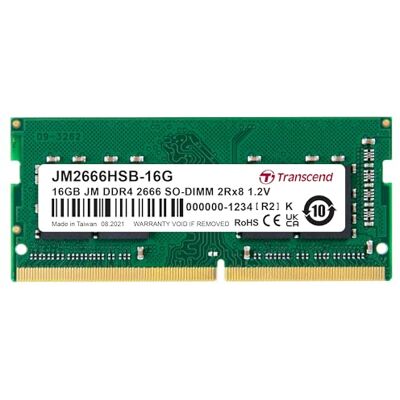 Transcend JM2666HSB-16G 16GB DDR4 2666MHz So-DIMM 2Rx8 1.2V RAM-geheugen Transcend JM2666HSB-16G 16GB DDR4 2666MHz So-DIMM 2Rx8 1.2V RAM-geheugen