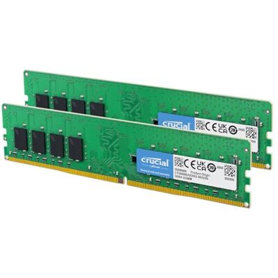 Crucial RAM 16GB Kit (2x8GB) DDR4 3200MHz CL22 (of 2933MHz of 2666MHz) Desktopgeheugen CT2K8G4DFRA32A Crucial RAM 16GB Kit (2x8GB) DDR4 3200MHz CL22 (of 2933MHz of 2666MHz) Desktopgeheugen CT2K8G4DFRA32A