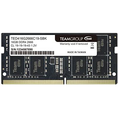 TEAMGROUP Team Group Elite So-DIMM DDR4 Laptop Memory Module 16 GB 1 x 16 GB 2666 MHz TEAMGROUP Team Group Elite So-DIMM DDR4 Laptop Memory Module 16 GB 1 x 16 GB 2666 MHz