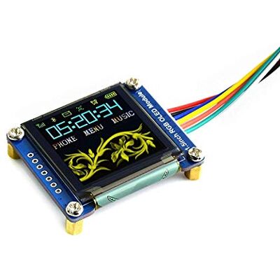 Waveshare 1.5" RGB OLED Display Module voor Raspberry Pi/Arduino/STM32, 128 x 128 pixels 16 bit hoge kleur 4 draden/3 draden SPI Interface SSD1351 Driver Waveshare 1.5" RGB OLED Display Module voor Raspberry Pi/Arduino/STM32, 128 x 128 pixels 16 bit hoge kleur 4 draden/3 draden SPI Interface SSD1351 Driver