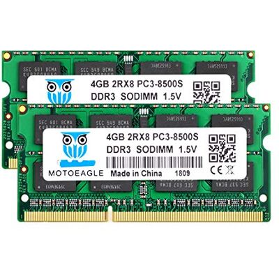 motoeagle DDR3 1066 SODIMM PC3 8500S 8GB (2x4GB) DDR3 1066MHz 4GB PC3 8500 204-Pin CL7 1.5V laptop RAM-geheugen motoeagle DDR3 1066 SODIMM PC3 8500S 8GB (2x4GB) DDR3 1066MHz 4GB PC3 8500 204-Pin CL7 1.5V laptop RAM-geheugen