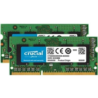 Micron Crucial CT2K8G3S186DM 16 GB Kit (8 GB x 2) (DDR3/DDR3L, 1866 MT/s, PC3-14900, SODIMM, 204-pin) geheugen voor Mac Micron Crucial CT2K8G3S186DM 16 GB Kit (8 GB x 2) (DDR3/DDR3L, 1866 MT/s, PC3-14900, SODIMM, 204-pin) geheugen voor Mac