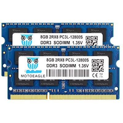 motoeagle DDR3L-1600 SODIMM PC3L 12800S 16GB (2x8GB) DDR3L 1600MHz 8GB PC3 12800S 204-Pin CL11 1.35V laptop RAM-geheugen motoeagle DDR3L-1600 SODIMM PC3L 12800S 16GB (2x8GB) DDR3L 1600MHz 8GB PC3 12800S 204-Pin CL11 1.35V laptop RAM-geheugen