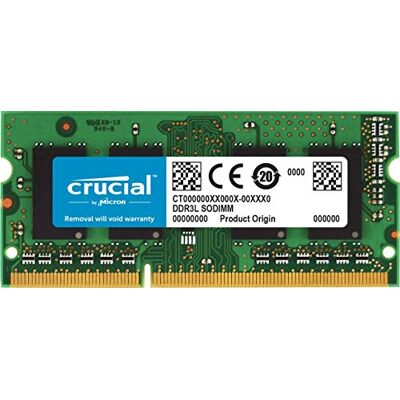 Micron Crucial CT8G3S186DM 8 GB DDR3L 1866 MT/s (PC3-14900) CL13 SODIMM 204-pins 1,35 V/1,5 V geheugen voor Mac Micron Crucial CT8G3S186DM 8 GB DDR3L 1866 MT/s (PC3-14900) CL13 SODIMM 204-pins 1,35 V/1,5 V geheugen voor Mac