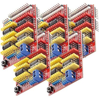 AZDelivery 3 stuks CNC Shield V3 ontwikkelingskaarten voor stappenmotor A4988 driver compatibel met Arduino, 3D-printer inclusief e-book AZDelivery 3 stuks CNC Shield V3 ontwikkelingskaarten voor stappenmotor A4988 driver compatibel met Arduino, 3D-printer inclusief e-book