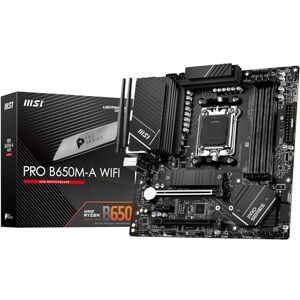 MSI Pro B650M-A WiFi moederbord, Micro-ATX – voor AMD Ryzen 7000, AM5 – DDR5 Memory Boost 6400 MHz/OC, 2 x PCIe 4.0 x16, 2 x M.2 Gen4, WLAN 6E MSI Pro B650M-A WiFi moederbord, Micro-ATX – voor AMD Ryzen 7000, AM5 – DDR5 Memory Boost 6400 MHz/OC, 2 x PCIe 4.0 x16, 2 x M.2 Gen4, WLAN 6E