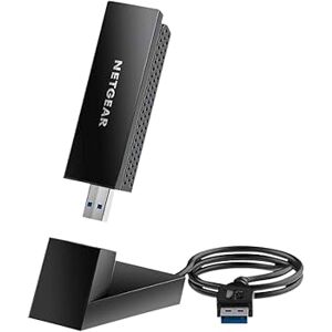 Netgear Nighthawk USB-stick (A8000), AXE3000 WiFi 6E Ethernet-adapter, draadloze dongle voor laptop of desktop. Tot 3 Gbit/s. Compatibel met pc van alle generaties Netgear Nighthawk USB-stick (A8000), AXE3000 WiFi 6E Ethernet-adapter, draadloze dongle voor laptop of desktop. Tot 3 Gbit/s. Compatibel met pc van alle generaties