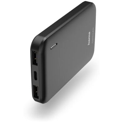 Hama Power Pack 5000 mAh externe batterij met 2 x USB A led-indicator Draagbare oplader, antraciet, powerpack gecertificeerd, batterij voor mobiele telefoon, tablet, bluetooth-box, enz. Hama Power Pack 5000 mAh externe batterij met 2 x USB A led-indicator Draagbare oplader, antraciet, powerpack gecertificeerd, batterij voor mobiele telefoon, tablet, bluetooth-box, enz.