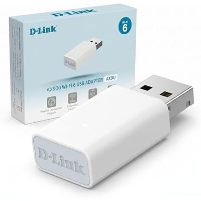 D-Link AX9U AX900 WLAN-adapter 6 USB, MU-MIMO, dual-band, BT 5.3, WPA3, USB 2.0, compatibel met Windows 11/10 D-Link AX9U AX900 WLAN-adapter 6 USB, MU-MIMO, dual-band, BT 5.3, WPA3, USB 2.0, compatibel met Windows 11/10