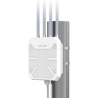 WAVLINK WiFi 6 Mesh versterker 1800 Mbit/s dual-band (2,4 G + 5G) buitenrouter en toegangspunt met PoE, 4 x 8 dBi high-gain antennes IP67 weerbestendig ideaal voor WAVLINK WiFi 6 Mesh versterker 1800 Mbit/s dual-band (2,4 G + 5G) buitenrouter en toegangspunt met PoE, 4 x 8 dBi high-gain antennes IP67 weerbestendig ideaal voor