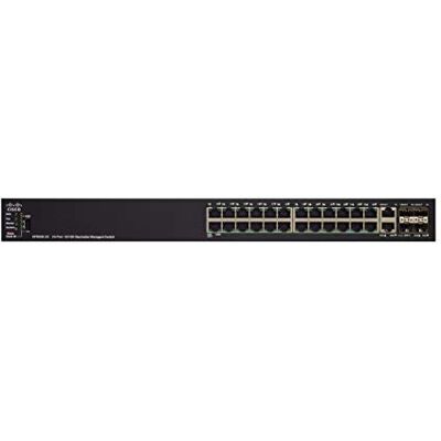 Cisco Systems 550X Serie SF550X-24P Switch C3 Managed 24 x 10/100 (PoE+) + 2 x Combo 10 Gigabit SFP+ + 2 x SFP+ Montage op rek PoE+ (195 W) Cisco Systems 550X Serie SF550X-24P Switch C3 Managed 24 x 10/100 (PoE+) + 2 x Combo 10 Gigabit SFP+ + 2 x SFP+ Montage op rek PoE+ (195 W)