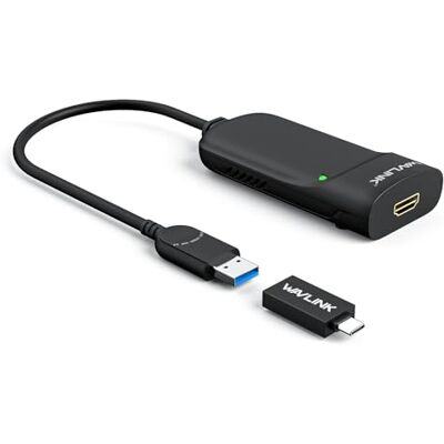 WAVLINK USB-C naar HDMI-adapter, USB 3.0 naar HDMI-converter, 2K @ 60Hz, displaychips ondersteunen tot 6 monitorschermen voor Windows WAVLINK USB-C naar HDMI-adapter, USB 3.0 naar HDMI-converter, 2K @ 60Hz, displaychips ondersteunen tot 6 monitorschermen voor Windows