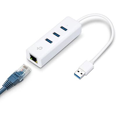 TP-Link USB 3.0 Hub Ethernet UE330 Hub, Gigabit USB Ethernet Adapter met 3 USB 3.0 poorten, compatibel met Windows, Mac OS X, Chrome OS en Linux TP-Link USB 3.0 Hub Ethernet UE330 Hub, Gigabit USB Ethernet Adapter met 3 USB 3.0 poorten, compatibel met Windows, Mac OS X, Chrome OS en Linux