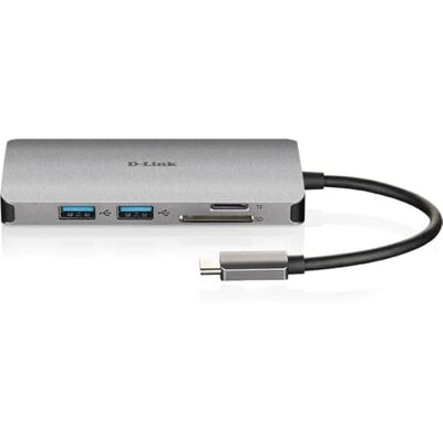 D-Link Hub DUB-M810 USB Tipo-C para 3x USB 3.0/ HDMI/ RJ45/ Thunderbolt Cinzento D-Link Hub DUB-M810 USB Tipo-C para 3x USB 3.0/ HDMI/ RJ45/ Thunderbolt Cinzento