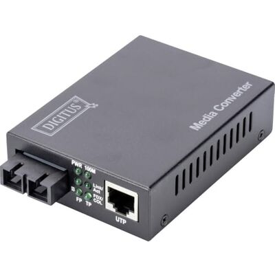 Digitus Multimedia converter Multimode Fast Ethernet RJ45 / SC golflengte 1310nm tot 2km zwart Digitus Multimedia converter Multimode Fast Ethernet RJ45 / SC golflengte 1310nm tot 2km zwart