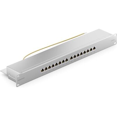 deleyCON CAT 6a Patchpanel Distributiepaneel 16-Poorts Desktop 19 Inch Rackmount Servermontage RJ45 Afgeschermd TIA568A TIA568B Lichtgrijs deleyCON CAT 6a Patchpanel Distributiepaneel 16-Poorts Desktop 19 Inch Rackmount Servermontage RJ45 Afgeschermd TIA568A TIA568B Lichtgrijs