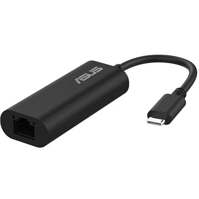 Asus USB-C2500 V2, 2,5 G Ethernet-adapter, compatibel met 2,5 G/1 G/100 Mbps, eenvoudige installatie, brede compatibiliteit door USB-poort, compact en geschikt voor op reis, zwart Asus USB-C2500 V2, 2,5 G Ethernet-adapter, compatibel met 2,5 G/1 G/100 Mbps, eenvoudige installatie, brede compatibiliteit door USB-poort, compact en geschikt voor op reis, zwart