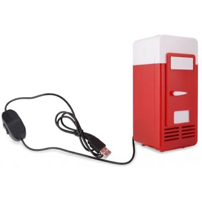 Bewinner Kleine draagbare USB DC 5V 10W koelkast voor pc, mini kantoor/slaapkamer/garage, mini-koelkast/verwarming rood/zwart, Rood Bewinner Kleine draagbare USB DC 5V 10W koelkast voor pc, mini kantoor/slaapkamer/garage, mini-koelkast/verwarming rood/zwart, Rood