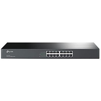 TP-Link TL-SF1016 Rackmount Fast Ethernet Netwek Switch (16x 10/100Mbit/s poorten, metalen behuizing, Plug & Play, Lifetime Warranty) TP-Link TL-SF1016 Rackmount Fast Ethernet Netwek Switch (16x 10/100Mbit/s poorten, metalen behuizing, Plug & Play, Lifetime Warranty)