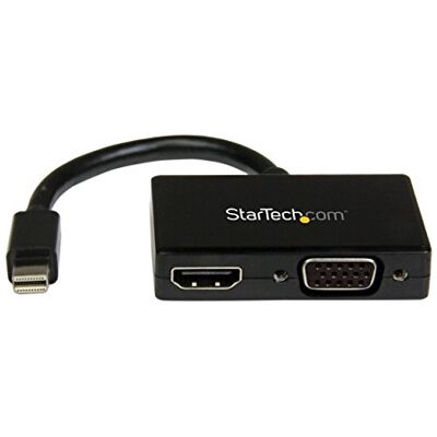 StarTech Audio-Video Reisadapter: 2-in-1 Mini DisplayPort naar HDMI en VGA Converter Dongle Hub Splitter Adapter Converter Port Mini DisplayPort (Mini DP) naar HDMI VGA (MDP2HDVGA) StarTech Audio-Video Reisadapter: 2-in-1 Mini DisplayPort naar HDMI en VGA Converter Dongle Hub Splitter Adapter Converter Port Mini DisplayPort (Mini DP) naar HDMI VGA (MDP2HDVGA)