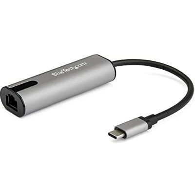 StarTech . com USB C naar Ethernet 2,5 GbE NBASE-T NIC Adapter USB 3.0 Type C 2.5/1 Gigabit/100 Mbps Multi-Speed Netwerk/USB 3.1 Laptop naar RJ45/LAN Thunderbolt 3 compatibel/MacBook StarTech . com USB C naar Ethernet 2,5 GbE NBASE-T NIC Adapter USB 3.0 Type C 2.5/1 Gigabit/100 Mbps Multi-Speed Netwerk/USB 3.1 Laptop naar RJ45/LAN Thunderbolt 3 compatibel/MacBook